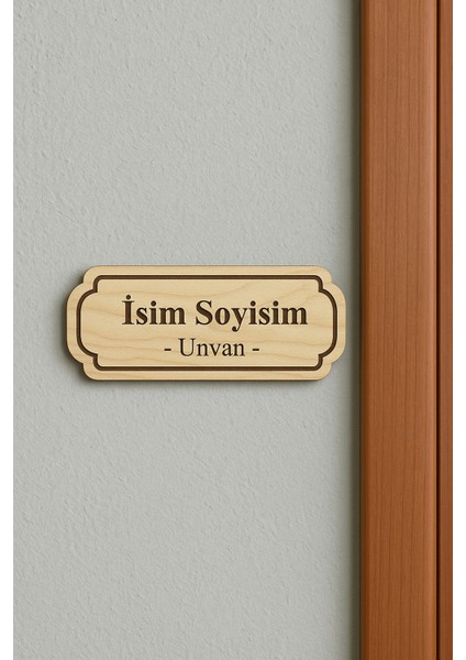 Ahşap Ofis Oda Kapı Isimliği Yönlendirme Tabelası Levhası Kişiselleştirilebilir