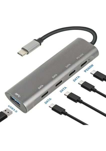Datastar Type-C 5 In 1 Pd Hub Çevirici Çoklayıcı