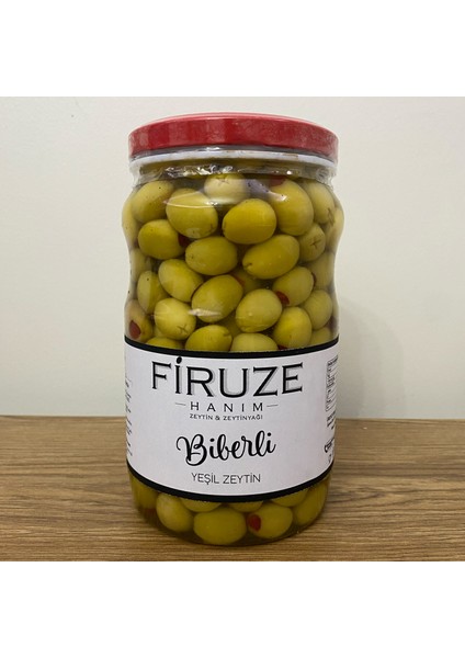 Biber Dolgulu Yeşil Zeytin -Iri Boy -Domat Zeytini -1 Kilogram