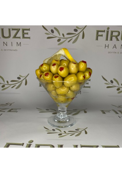 Biber Dolgulu Yeşil Zeytin -Iri Boy -Domat Zeytini -1 Kilogram