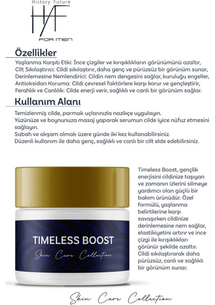 Erkeklere Özel Timeless Boost Yüz Kremi Genç Canlı Ve Sağlıklı Cilt 50 ml