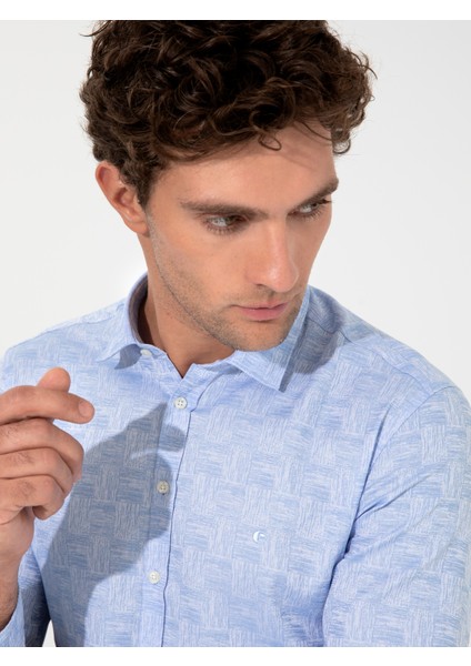 Mavi Slim Fit Gömlek