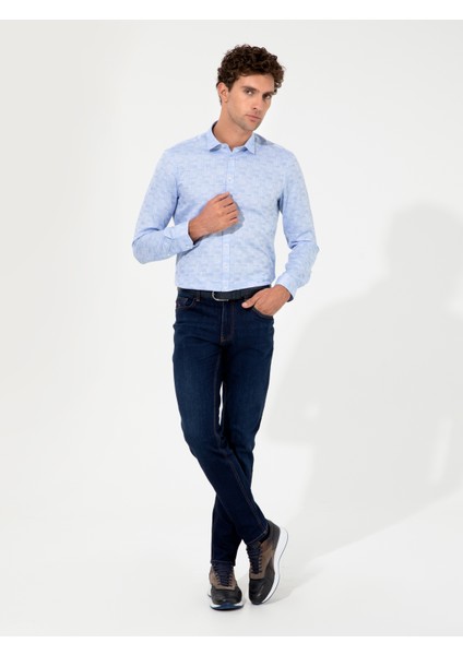 Mavi Slim Fit Gömlek