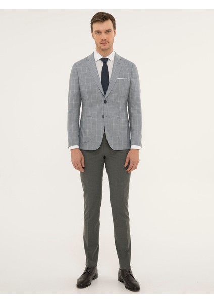 Erkek Açık Mavi Slim Fit Ceket 50229422-VR003