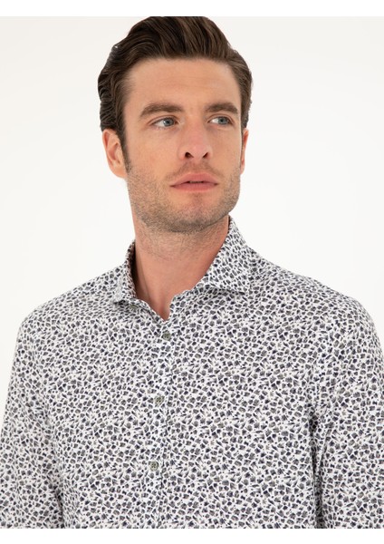 Erkek Haki Slim Fit Uzun Kollu Gömlek 50227030-VR027 fiyatları