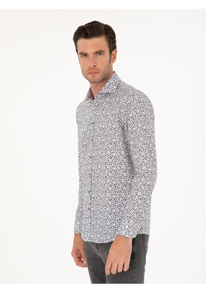 Erkek Haki Slim Fit Uzun Kollu Gömlek 50227030-VR027 modelleri