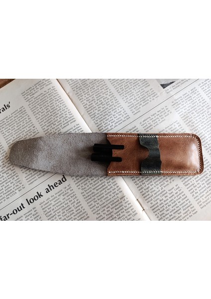 Crazy Hors Hakiki Deri El Emeği Özel Kalemleriniz Için Kalemlik Kalem Kutu 27 cm 6 cm K15J fırsatları