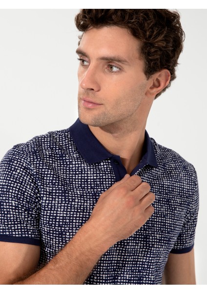 Erkek Lacivert Polo Yaka T-Shirt 50230526-VR033