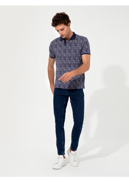 Erkek Lacivert Polo Yaka T-Shirt 50230526-VR033 modelleri