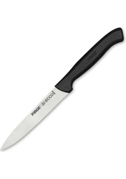 38049 Ecco Tırtıklı Sebze, Et, Biftek Steak Bıçağı 12 cm - Siyah