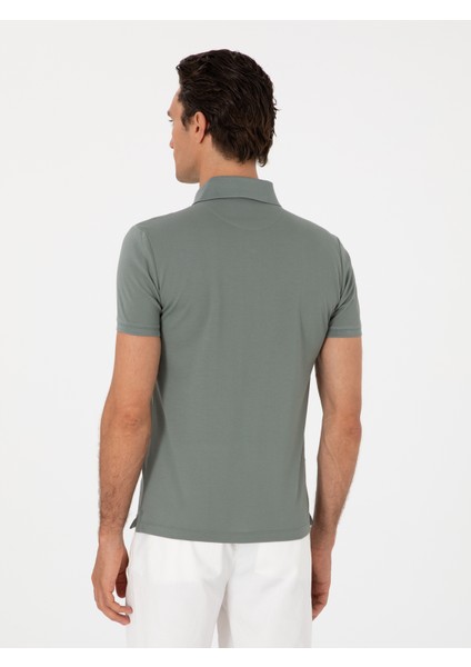Erkek Çağla Yeşili Slim Fit Polo Yaka Pamuklu Basic T-Shirt 50300934-VR016 indirimleri