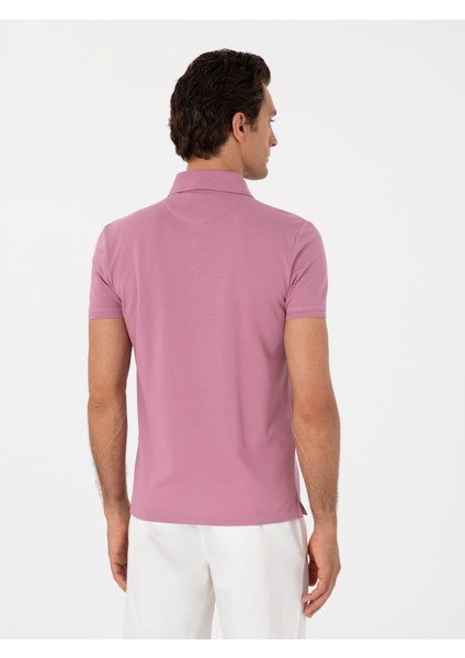 Erkek Gül Kurusu Slim Fit Polo Yaka Pamuklu Basic T-shirt 50300934-VR026 indirimleri