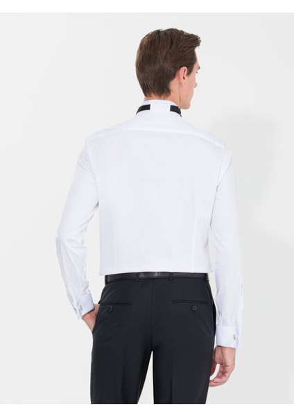 Erkek Beyaz Slim Fit Smokin Gömlek 50259796-VR013 indirimleri