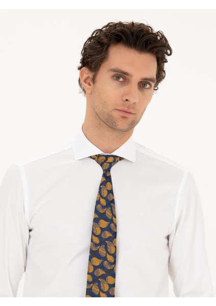 Erkek Beyaz Slim Fit Pamuk Klasik Gömlek 50287784-VR013 fiyatları