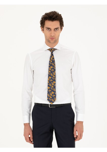 Erkek Beyaz Slim Fit Pamuk Klasik Gömlek 50287784-VR013 modelleri