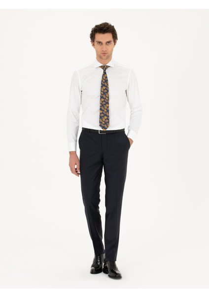 Erkek Beyaz Slim Fit Pamuk Klasik Gömlek 50287784-VR013 fırsatları