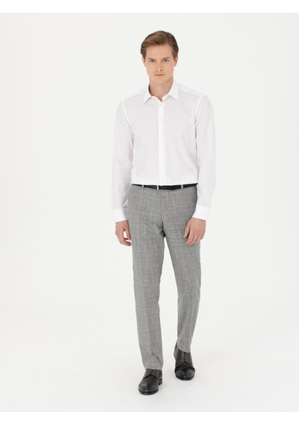 Erkek Beyaz Slim Fit Uzun Kollu Gömlek 50279880-VR013 fırsatları