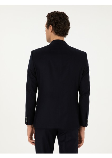 Erkek Koyu Lacivert Slim Fit Ceket 50290826-VR100