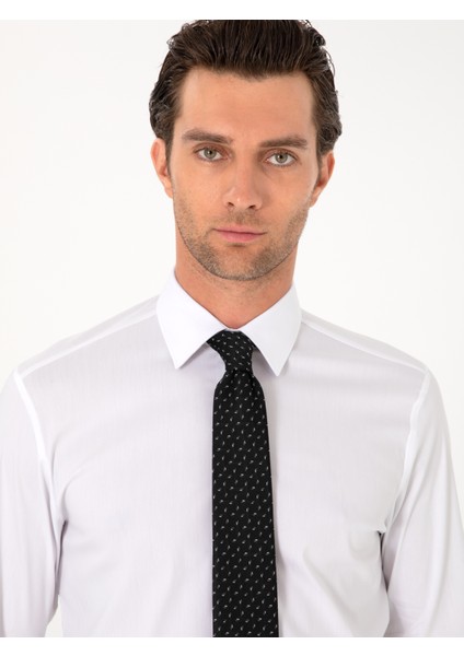 Erkek Beyaz Slim Fit Non Iron Pamuk Karışımlı Klasik Gömlek 50305838-VR013 fiyatları