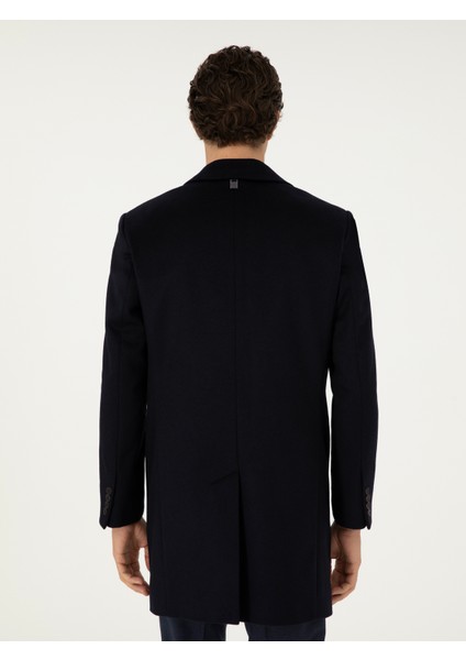 Erkek Lacivert Slim Fit Palto 50304686-VR033 indirimleri
