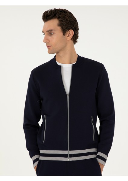 Erkek Lacivert Regular Fit Triko Hırka 50293466-VR033 modelleri
