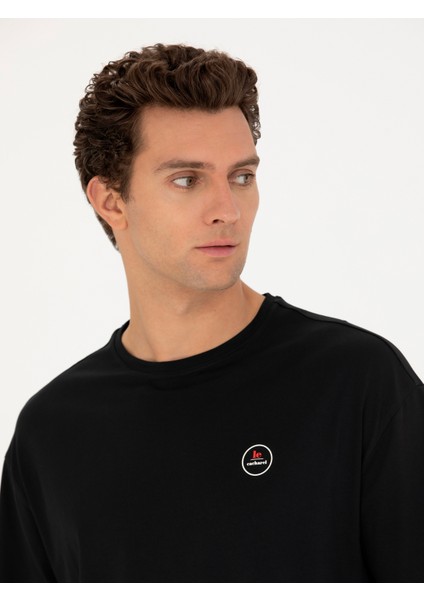 Erkek Siyah Oversize Tişört 50266514-VR046