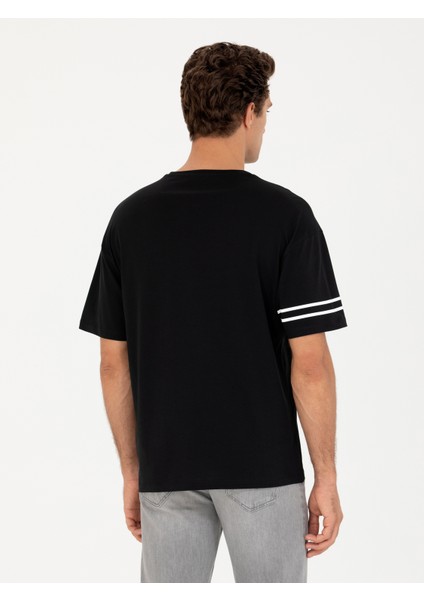 Erkek Siyah Oversize Tişört 50266514-VR046