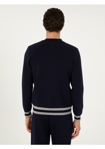 Erkek Lacivert Regular Fit Triko Hırka 50293466-VR033 indirimleri