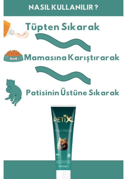 Petıx Anti-Hairball Tüy Yumağı Önleyici Kedi Malt Macunu 100 gr ( fırsatları