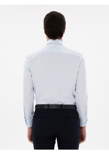 Erkek Açık Mavi Slim Fit Italyan Yaka Klasik Gömlek 50305851-VR003 indirimleri