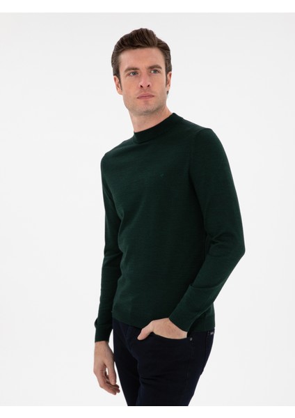 Erkek Zümrüt Slim Fit Basic Kazak 50296402-VR055