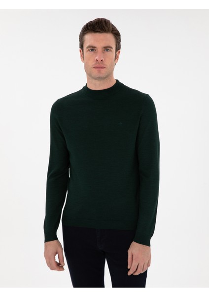 Erkek Zümrüt Slim Fit Basic Kazak 50296402-VR055
