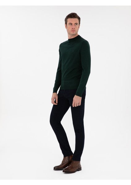 Erkek Zümrüt Slim Fit Basic Kazak 50296402-VR055