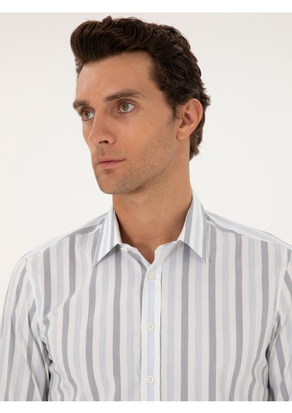Erkek Koyu Mavi Slim Fit Uzun Kollu Gömlek 50285542-VR032 fiyatları