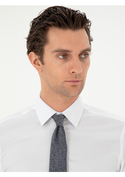 Erkek Beyaz Slim Fit Uzun Kollu Gömlek 50308845-VR013 fiyatları