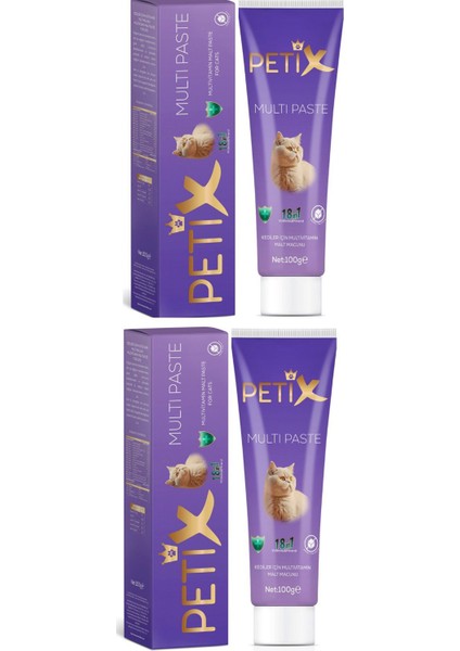 Petıx Multivitamin Kedi Malt Macunu 100 gr (2'li)