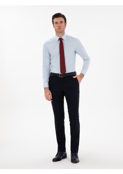 Erkek Açık Mavi Slim Fit Pamuklu Oxford Gömlek 50304497-VR003 fırsatları