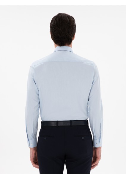 Erkek Açık Mavi Slim Fit Pamuklu Oxford Gömlek 50304497-VR003 indirimleri