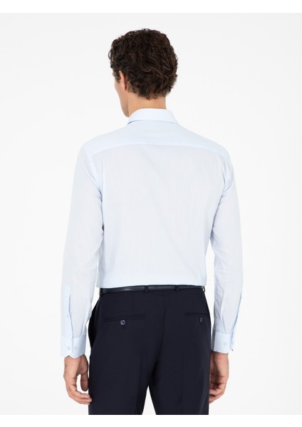 Erkek Açık Mavi Slim Fit %100 Pamuk Gömlek 50303006-VR003 indirimleri