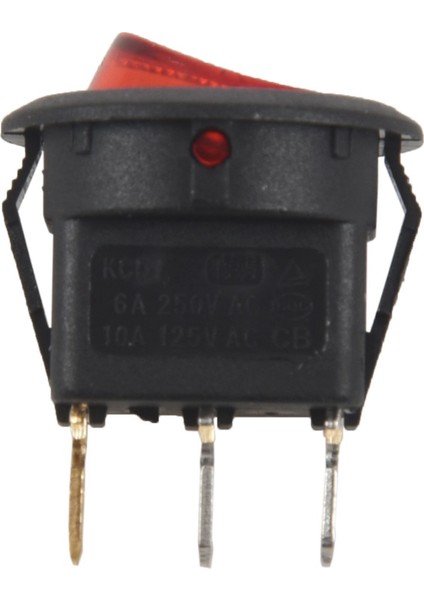 Geçiş Anahtarı Bipolar Açık Kapalı Kırmızı 3 Pin 20MM (Yurt Dışından)