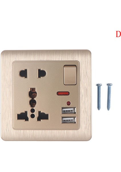 LED Işık Anahtarlı Evrensel Duvar Soketi 5 Delikli USB Duvar Prizi (Yurt Dışından) fiyatları