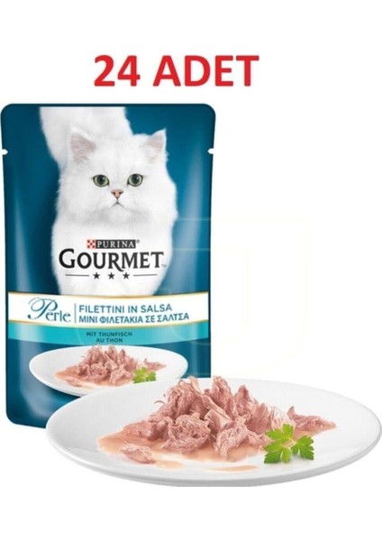 Perle Izgara Ton Balıklı Yaş Kedi Maması 85 gr (24 Adet)