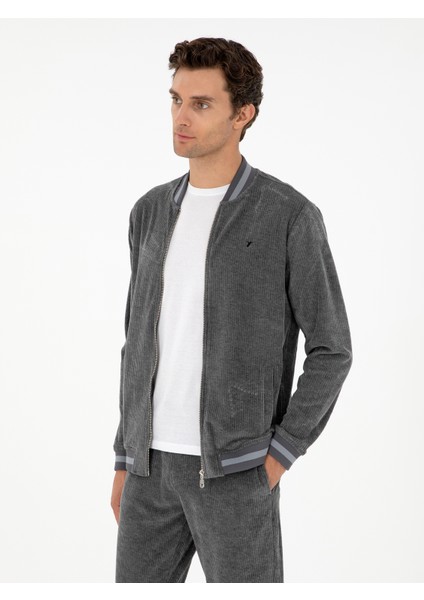 Erkek Antrasit Regular Fit Sweatshirt 50292493-VR006