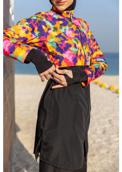 25320 Parmak Geçirmeli Crop Tesettür Mayo modelleri