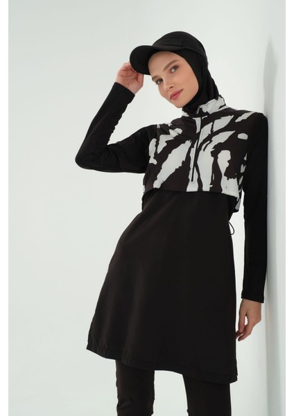 25348 Crop Görünümlü Tesettür Mayo