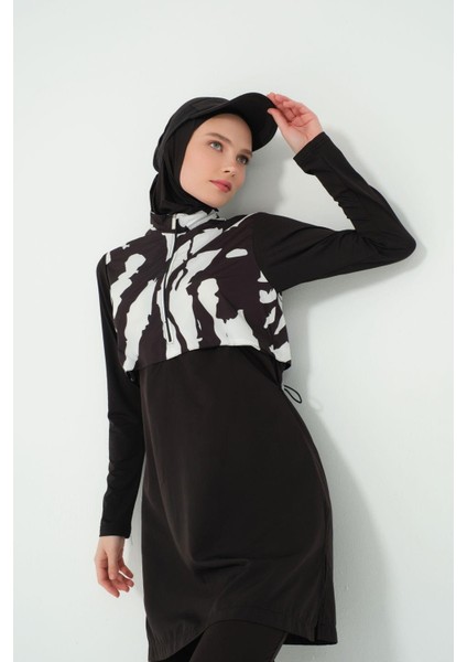 25348 Crop Görünümlü Tesettür Mayo modelleri