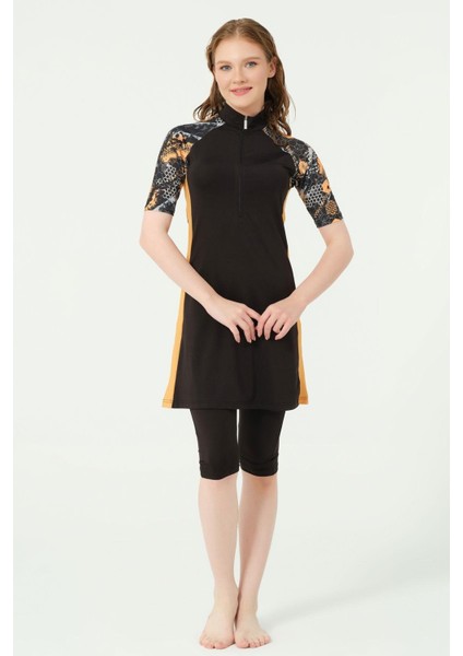 24710 Fermuarlı Fit Yarım Kol Yarı Kapalı Mayo modelleri