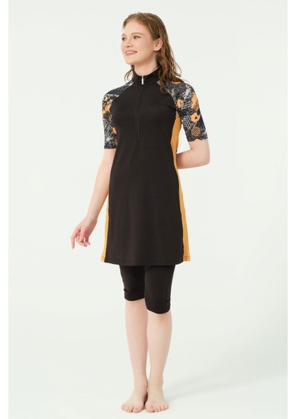 24710 Fermuarlı Fit Yarım Kol Yarı Kapalı Mayo fırsatları