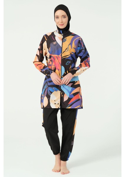 25279 Sienna Desenli Tesettür Mayo modelleri