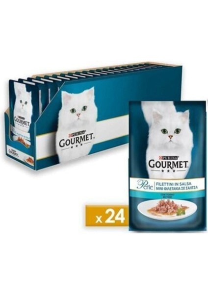 Perle Izgara Ton Balıklı Yaş Kedi Maması 85 gr (24 Adet)